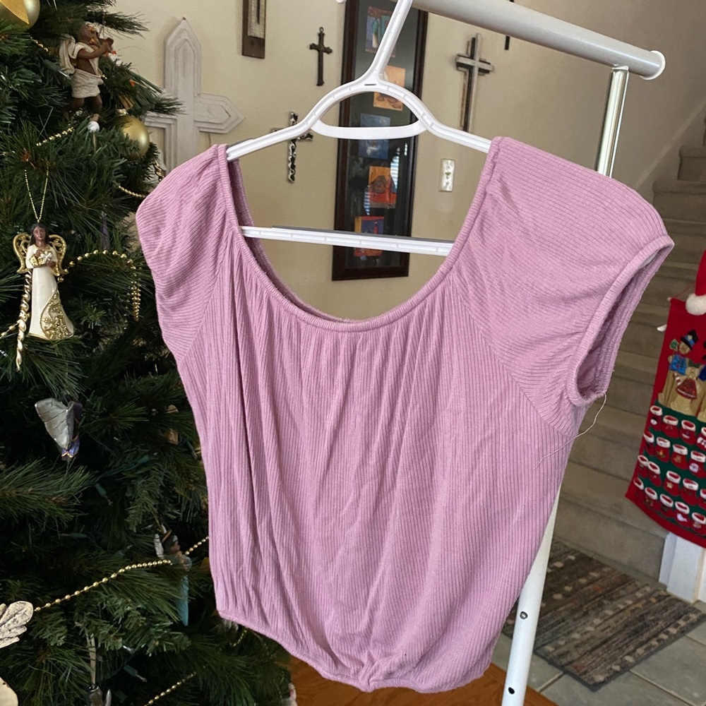 Purple cropped top